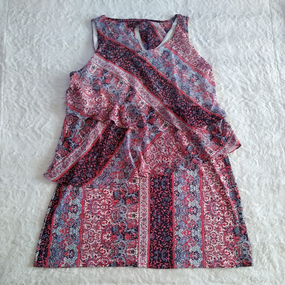Relativity Paisley Floral Tiered Dress